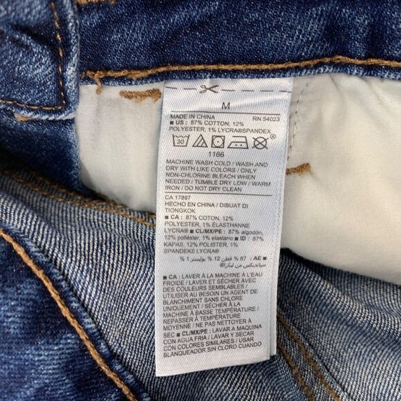 Old Navy Dark Wash Stretch Denim Short-Alls M - Picture 4 of 6